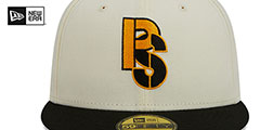 Steelers NFL LIGATURE White-Black Fitted Hat by New Era - 3rd View