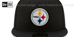 Steelers NFL TEAM-BASIC Black Fitted Hat by New Era - 3rd View