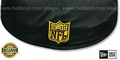 Steelers SATIN BASIC Black Fitted Hat by New Era - 3rd View