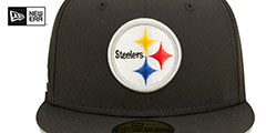 Steelers SB XL POP-SWEAT Black-Pink Fitted Hat by New Era - 3rd View