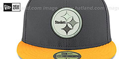 Steelers SHADER MELT-2 Grey-Gold Fitted Hat by New Era - 3rd View