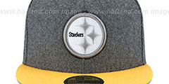 Steelers SHADER MELTON Grey-Gold Fitted Hat by New Era - 3rd View