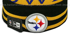 Steelers SUPER BOWL X Black Knit Beanie Hat by New Era - 3rd View