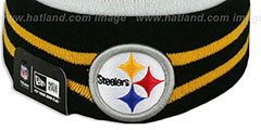 Steelers SUPER BOWL XIII White Knit Beanie Hat by New Era - 3rd View