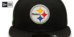 Steelers SUPER BOWL XL CITRUS POP Black-Yellow Fitted Hat by New Era - 3rd View