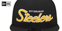 Steelers TEAM-SCRIPT SNAPBACK Black Hat by New Era - 3rd View