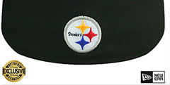 Steelers THROWBACK NFL LIGATURE Black Fitted Hat by New Era - 3rd View