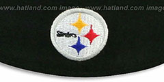 Steelers WORD-KNOCK Black-Gold Fitted Hat by New Era - 3rd View