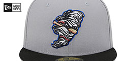 Storm Chasers MILB MARVEL DEFENDERS SIDE-PATCH Grey-Black Fitted Hat by New Era - 3rd View