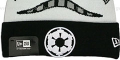 Storm Trooper GALLACTIC BIGGIE White-Black Knit Beanie Hat by New Era - 3rd View