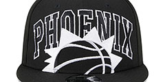 Suns 2023 TIP OFF SNAPBACK Black-White Hat by New Era - 3rd View