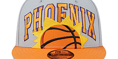 Suns 2023 TIP OFF SNAPBACK Grey-Orange Hat by New Era - 3rd View