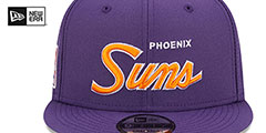 Suns SCRIPT-UP SNAPBACK Purple Hat by New Era - 3rd View