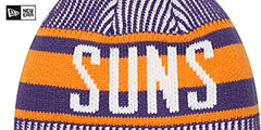 Suns STRIPED Knit Beanie Hat by New Era - 3rd View