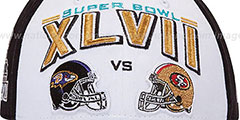 Super Bowl XLVII DUELING HELMETS Strapback Hat by New Era - 3rd View