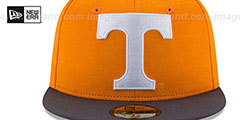 Tennessee HEATHER-HUGE Orange-Charcoal Fitted Hat by New Era - 3rd View