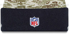 Texans 2015 SALUTE-TO-SERVICE Knit Beanie Hat by New Era - 3rd View