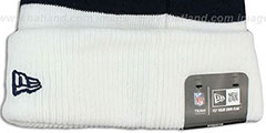 Texans CUFF-SCRIPTER White-Navy-Red Knit Beanie Hat by New Era - 3rd View