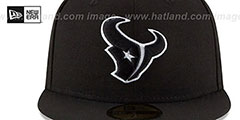 Texans NFL TEAM-BASIC Black-White Fitted Hat by New Era - 3rd View