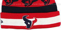 Texans REPEATER SCRIPT Knit Beanie Hat by New Era - 3rd View