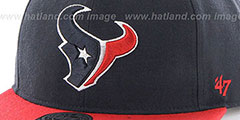 Texans SUPER-SHOT STRAPBACK Navy-Red Hat by Twins 47 Brand - 3rd View