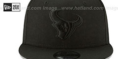 Texans TEAM-BASIC BLACKOUT SNAPBACK Hat by New Era - 3rd View