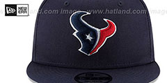 Texans TEAM-BASIC SNAPBACK Navy Hat by New Era - 3rd View