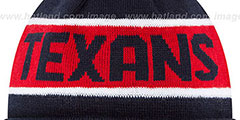 Texans THE-COACH Navy Knit Beanie Hat by New Era - 3rd View