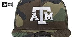 Texas A and M ARMY CAMO TRUCKER Hat by New Era - 3rd View