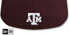 Texas A and M NCAA TEAM-SCRIPT Maroon Fitted Hat by New Era - 3rd View