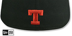 Texas NCAA TEAM-SCRIPT Black Fitted Hat by New Era - 3rd View