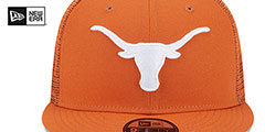 Texas TEAM-BASIC TRUCKER SNAPBACK Burnt Orange Hat by New Era - 3rd View