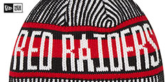 Texas Tech STRIPED Knit Beanie Hat by New Era - 3rd View