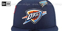 Thunder 2018 NBA DRAFT SNAPBACK Navy Hat by New Era - 3rd View