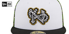 Tides THEME NIGHT White-Camo-Black Fitted Hat by New Era - 3rd View