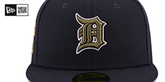 Tigers BOTANICAL SIDE-PATCH Navy Fitted Hat by New Era - 3rd View