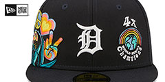 Tigers GROOVY Navy Fitted Hat by New Era - 3rd View