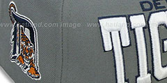 Tigers PRO-ARCH Grey-Navy Fitted Hat by New Era - 3rd View