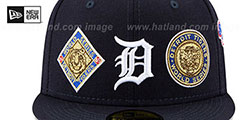 Tigers WORLD SERIES CHAMPS ELEMENTS Navy Fitted Hat by New Era - 3rd View