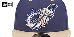 Timber Rattlers THEME NIGHT Navy-Tan Fitted Hat by New Era - 3rd View