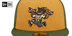 Timber Rattlers THEME NIGHT Tan-Green Fitted Hat by New Era - 3rd View