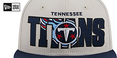 Titans 2023 NFL DRAFT SNAPBACK Stone-Navy Hat by New Era - 3rd View