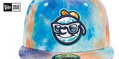 Tourists THEME NIGHT Teal Tie Dye Fitted Hat by New Era - 3rd View