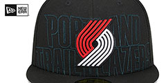 Trail Blazers 2023 NBA DRAFT Black Fitted Hat by New Era - 3rd View