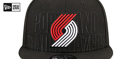 Trail Blazers 2023 NBA DRAFT SNAPBACK Black Hat by New Era - 3rd View