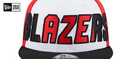 Trail Blazers COLOR BLOCK BACK HALF SNAPBACK Hat by New Era - 3rd View