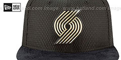 Trailblazers 2017 NBA ONCOURT SNAPBACK Black-Gold Hat by New Era - 3rd View