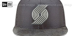 Trailblazers 2017 ONCOURT Charcoal Fitted Hat by New Era - 3rd View