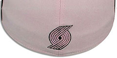 Trailblazers PINWHEEL Light Pink-Black Fitted Hat by New Era - 3rd View