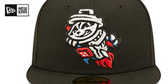 Trash Pandas MILB ONFIELD ALT 1 Black Fitted Hat by New Era - 3rd View